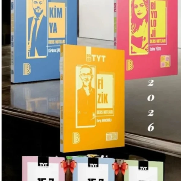 2026 TYT AYT Fen bilimleri Fizik-Kimya-Biyoloji Ders Notları ve Tyt Ayt Soru Bankası 12'lı Set