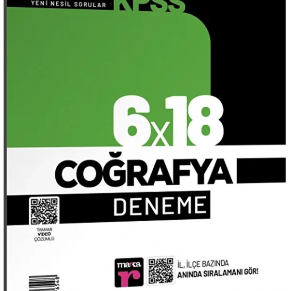 2026 Kpss Coğrafya 6x18 Deneme Tamamı Video Çözümlü Marka Komisyon Kitabı 32 Sayfa