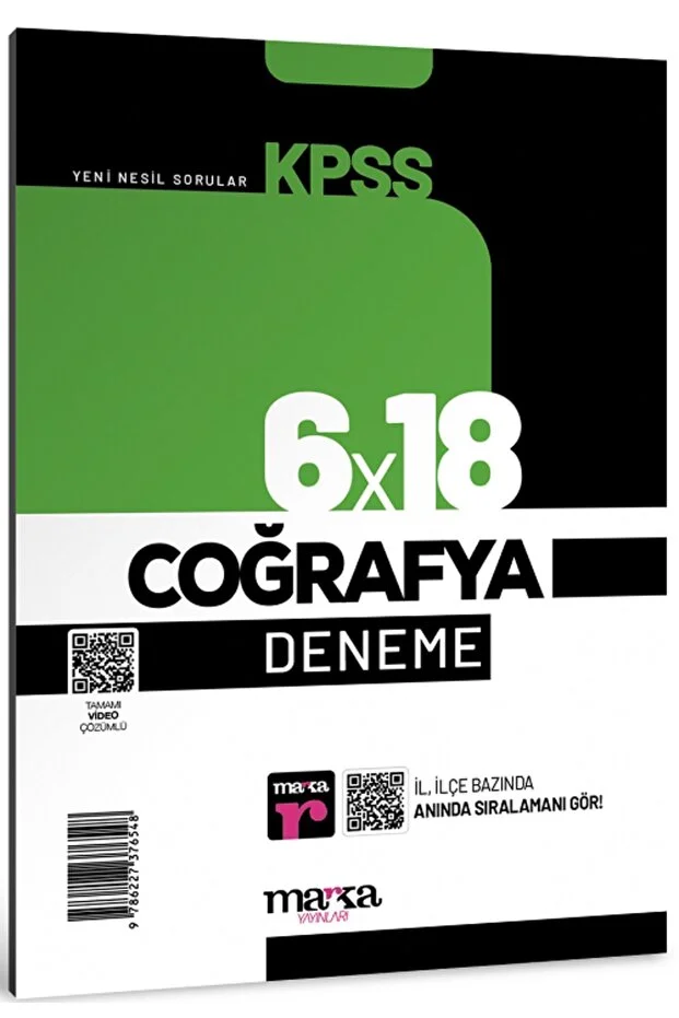 1_org_zoom (1) 2026 Kpss Coğrafya 6x18 Deneme Tamamı Video Çözümlü Marka Komisyon Kitabı 32 Sayfa - Görsel 1