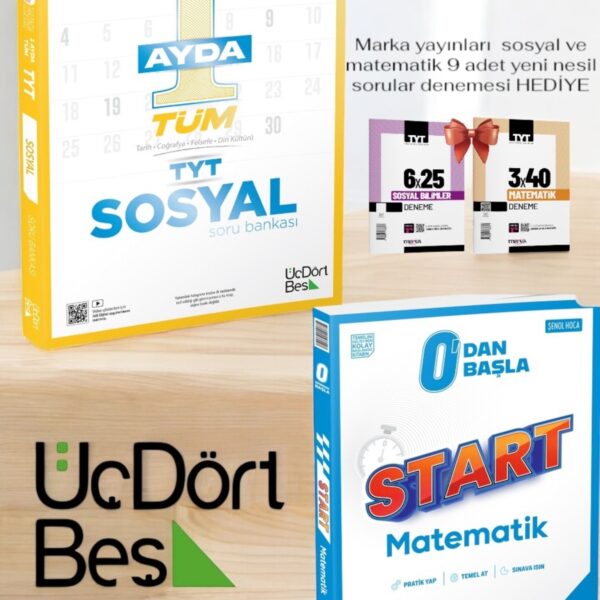 345 - 1 Ayda Tüm Tyt Sosyal Soru Bankası Ve 345-tyt-ayt-kpss Tüm Adaylara Start Matematik Deneme