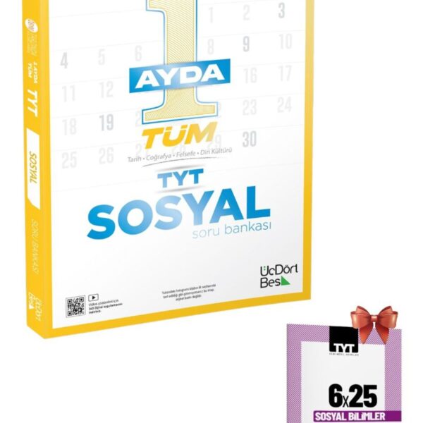 345 - 1 Ayda Tüm TYT Sosyal Soru Bankası Ve TYT Deneme Sosyal Bilgiler