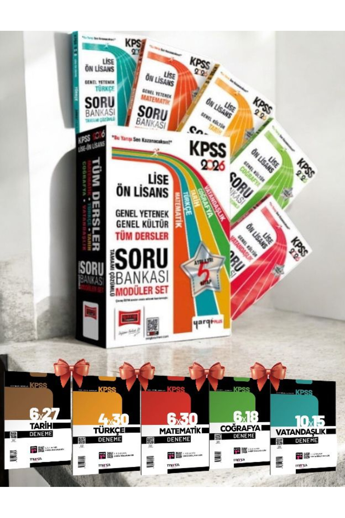 1_org_zoom-122.jpg 2026 KPSS Lise Ön Lisans GK-GY Tüm Dersler Tamamı Çözümlü Soru Bankası Seti (5 Kitap)-Hediye Deneme - Görsel 1