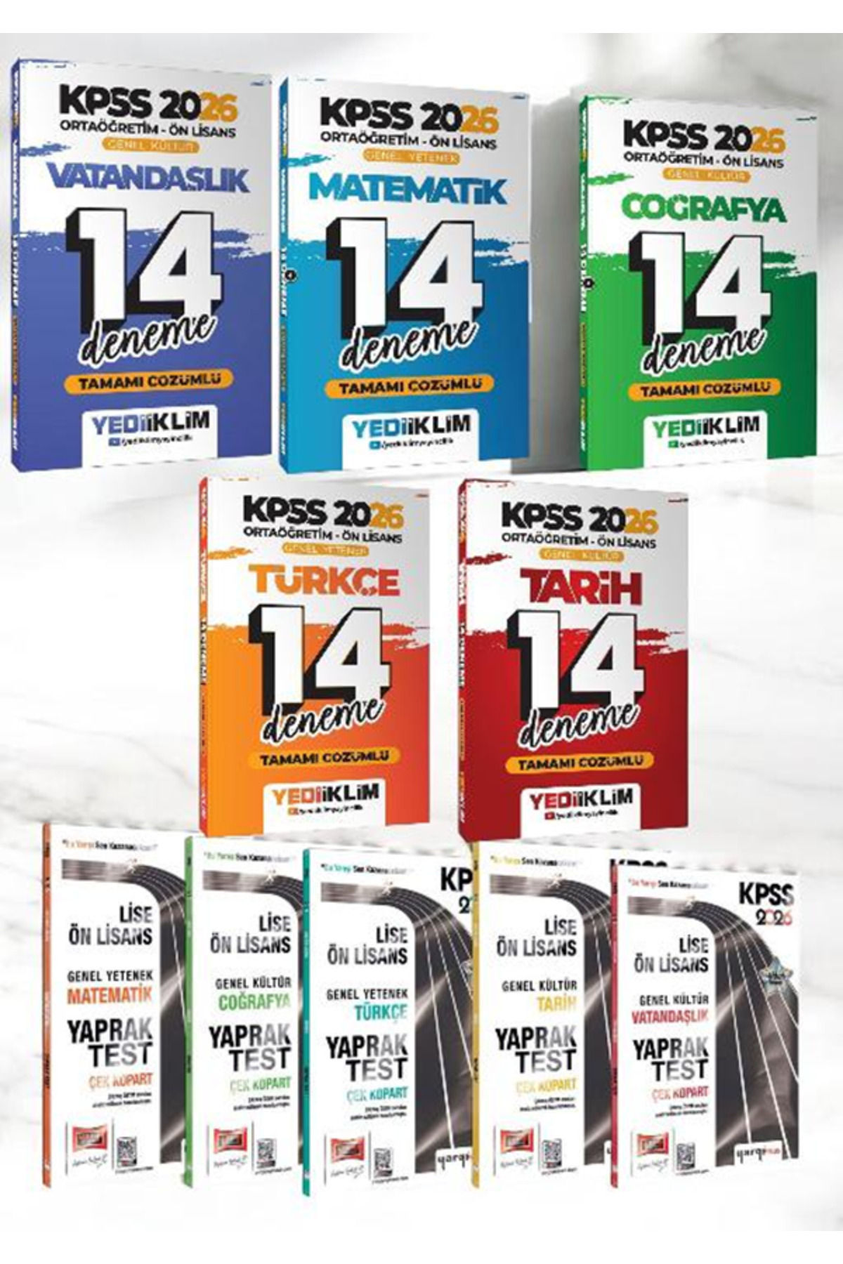 1_org_zoom-126.jpg 2026 KPSS Ortaöğretim Ön Lisans Genel Yetenek Genel Kültür Çözümlü Deneme Seti Ve Yaprak Test Seti - Görsel 1