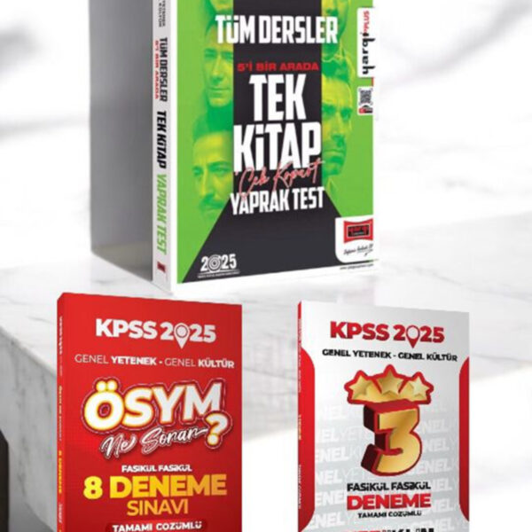 2025 KPSS Tüm Dersler 5i Tek Kitap YaprakTest-2025 KPSS Genel Yetenek Genel Kültür Çözümlü 11 Deneme