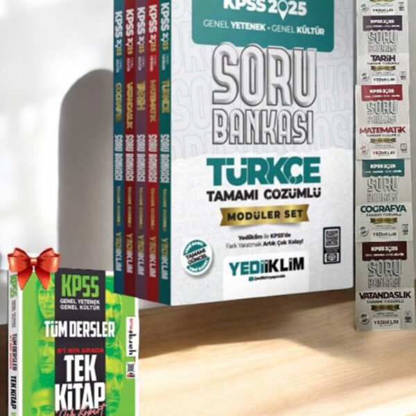 2025 KPSS GY-GK Tamamı Çözümlü Set Soru Bankası-Yargı 2025 KPSS Tüm Dersler 5i Tek Kitap Yaprak Test