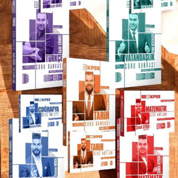 2025 KPSS Ders Notları KPSS Tamamı Çözümlü Soru Bankası 8'li Set