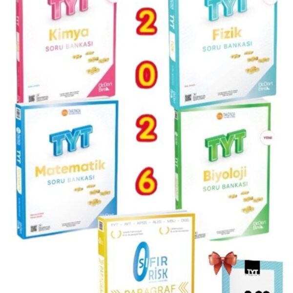 345-2026 Tyt Paragraf Sıfır Risk Matematik Fizik Kimya Biyololoji Soru Bankası 5'li Set Tyt Deneme.