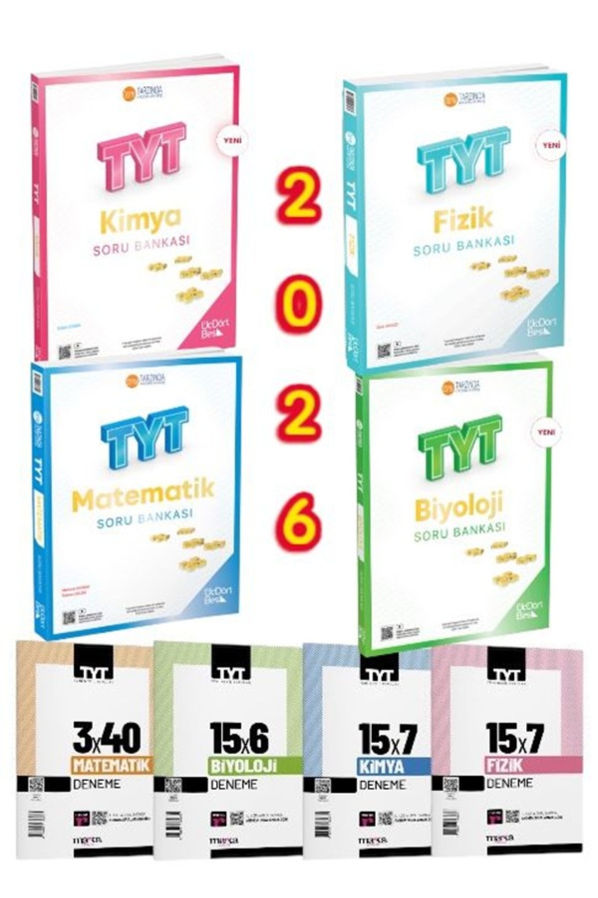 1_org_zoom-170.jpg 345-2026 Tyt Matematik Fizik Kimya Biyololoji Soru Bankası 4'lü Sayısal Set Tyt 4 Deneme Set Hediye - Görsel 1