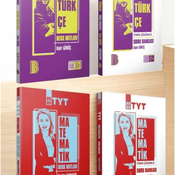2026 TYT Türkçe - Matematik Ders Notları ve Soru Bankası Seti 4'lü set