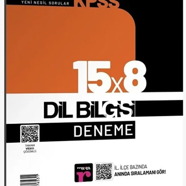 2026 Kpss Dil Bilgisi 15x8 Deneme Tamamı Video Çözümlü Marka Komisyon Kitabı 32 Sayfa