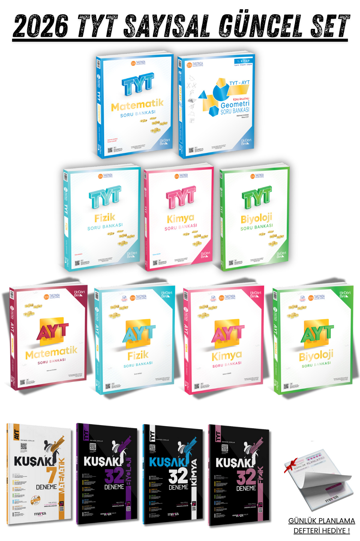 1_org_zoom-204.jpg 345 Sayısal Tyt Ayt Matematik Geometri Fizik Kimya Biyoloji Sayısal Soru Bankası Ve 4 Deneme Hediye - Görsel 1