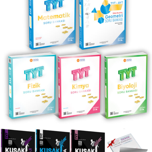 345 Sayısal - 2026 Tyt Matematik Geometri Fizik Kimya Biyoloji Soru Bankası Ve 3 Kitap Deneme Hediye
