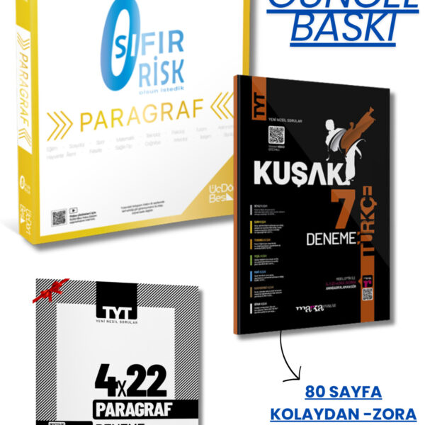 2026 Tyt Kpss Paragraf Sıfır Risk Soru Bankası 345 Ve Türkçe Paragraf Denemeler