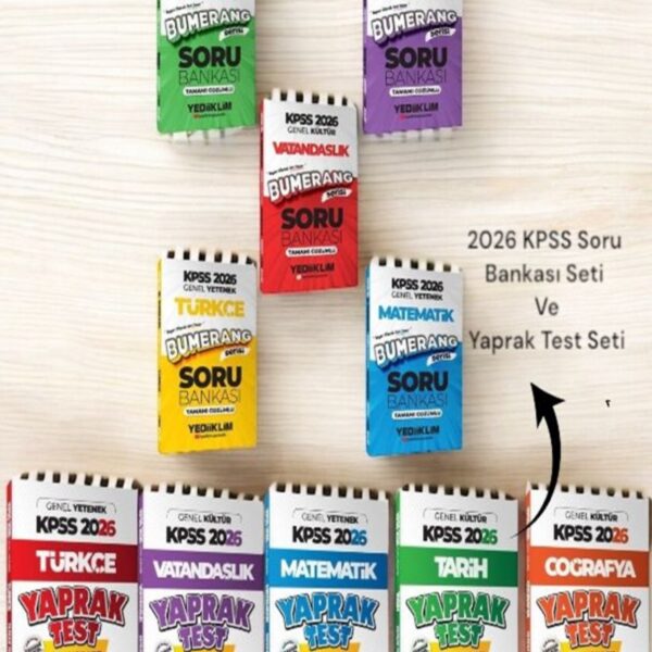 2026 KPSS Genel Kültür Genel Yetenek Bumerang Tamamı Çözümlü Soru Bankası -2026 KPSS Yaprak Test