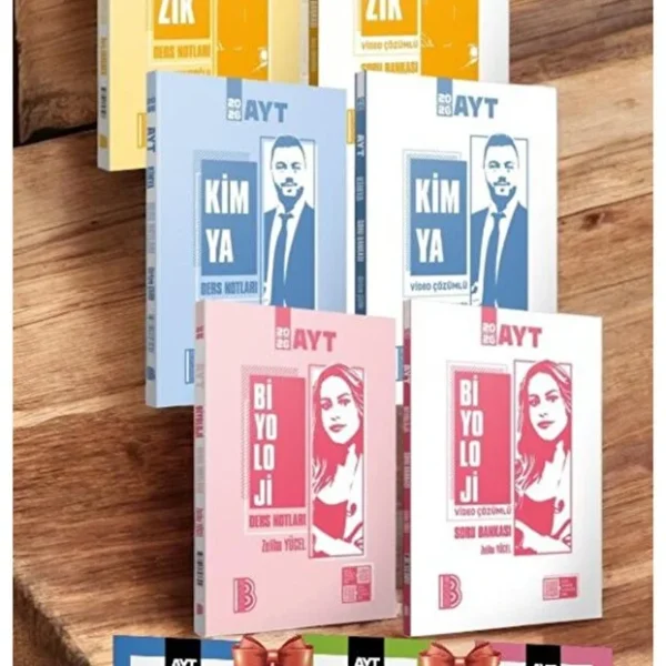 2026 TYT Fen bilimleri Fizik - Kimya - Biyoloji Ders Notları ve Soru Bankası 6'lı Seti