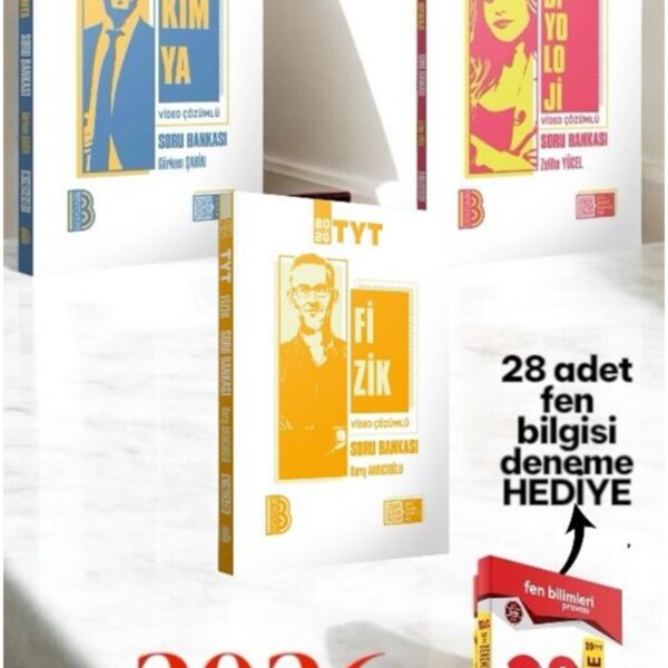 2026 Tyt Fizik Kimya Biyoloji Soru Bankası Fen Bilimleri+ Tyt Fen Bilimleri Denemesi Hediye