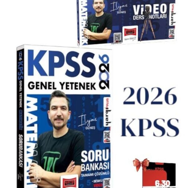 İlyas Güneş 2026 KPSS Matematik Video Ders Notları Ve 2026 KPSS Matematik Çözümlü Soru Bankası
