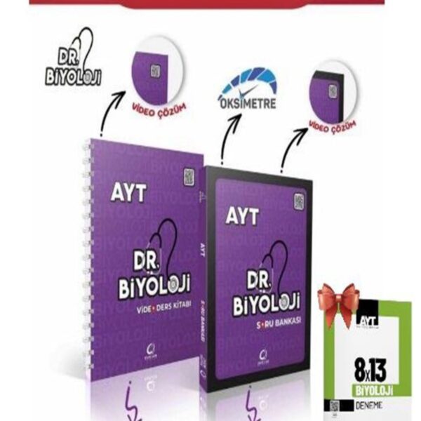 2026 Barış Hoca DR.BİYOLOJİ AYT VİDEO DERS KİTABI+AYT SORU BANKASI 2Lİ SET-AYT Deneme HEDİYE