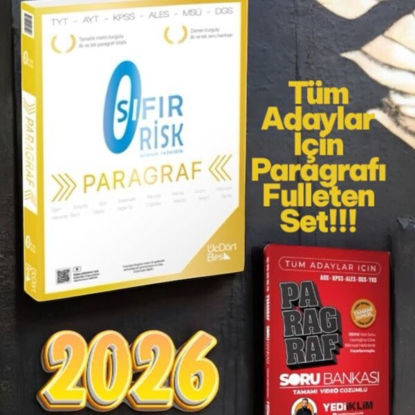 345-paragraf Sıfır Risk 2026 Model-Yediiklim Tüm Adaylar İçin Video Çözümlü Paragraf Soru Bankası