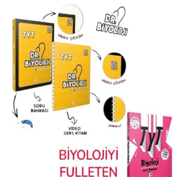 DR.BİYOLOJİ TYT SORU BANKASI+TYT DR.BİYOLOJİ VİDEO DERS KİTABI+BENİM HOCAM BİYOLOJİ