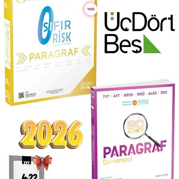ÜÇ DÖRT BEŞ YAYINLARI 345- Paragraf Sıfır Risk 2026 TYT Paragraf Ve 345 Tyt Paragraf Deneme Seti