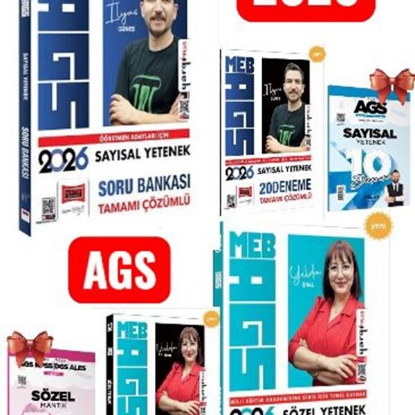 YARGI YAYINLARI-2026 AGS Çözümlü Sayısal Soru Bankası ve Deneme - AGS Sözel Yetenek Çözümlü Soru Bankası ve Deneme