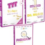 ÜÇ DÖRT BEŞ YAYINLARI-345 - TYT Türkçe-TYT Dil Bilgisi-TYT Paragraf 3'lü Set