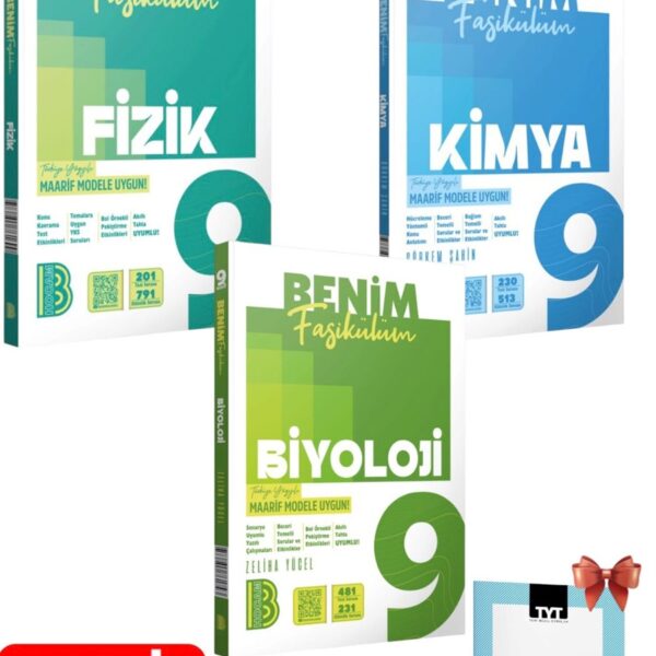 Benim Hocam Yayınları 9.sınıf Maarif Model Fen Bilgisi Biyoloji Kimya Fizik Fasikül Seti
