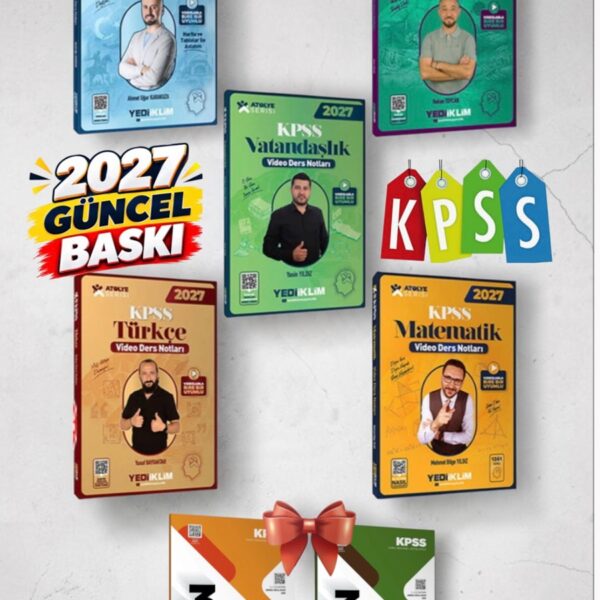 Yediiklim Yayınları 2027 Kpss Atölye Serisi Genel Yetenek Genel Kültür Video Ders Notları 5 Li Set-Kpss Deneme